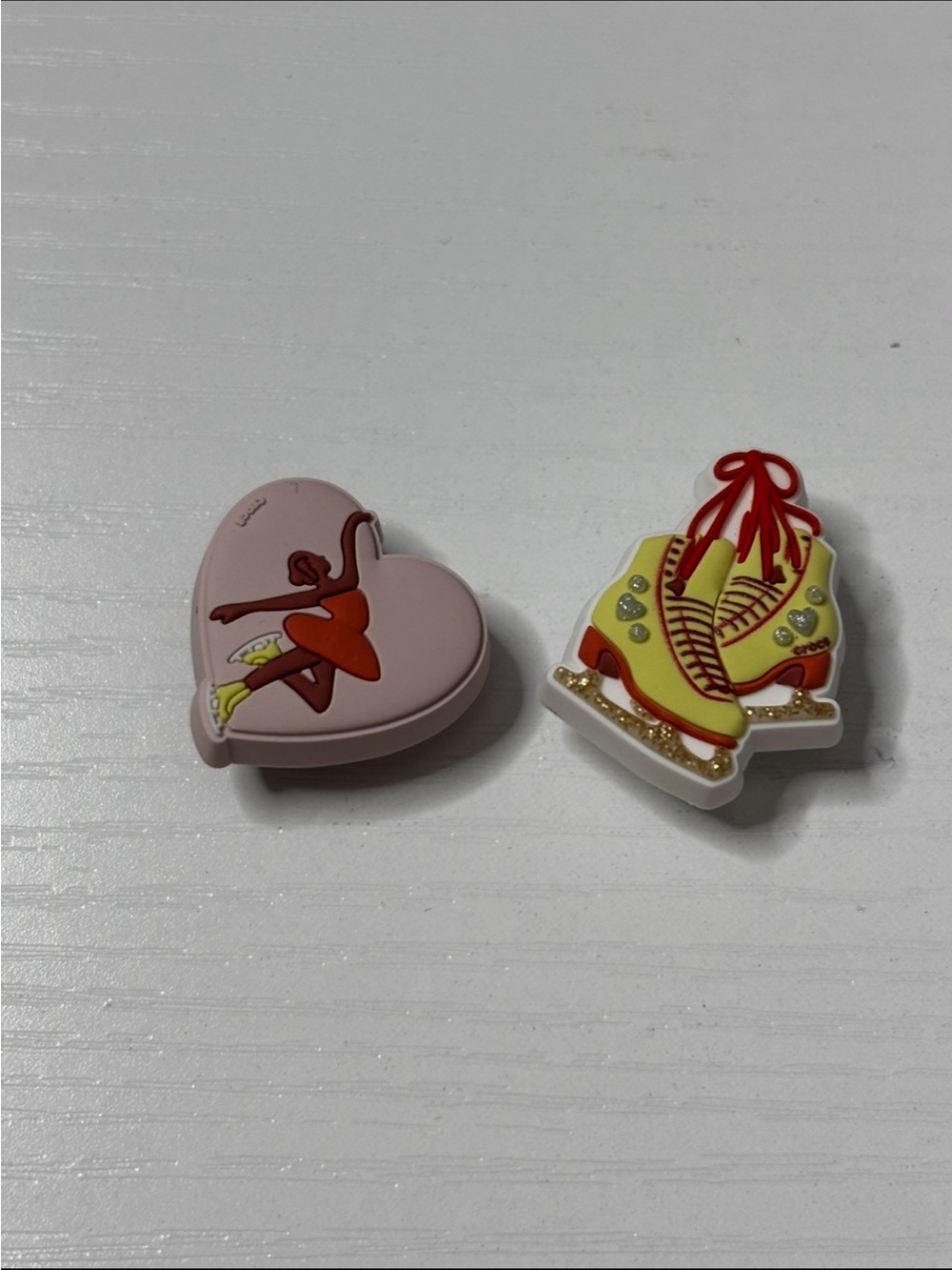 CROCS Set of 2 Ice Skating Themed Jibbitz Charms